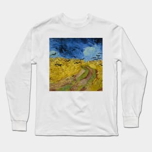 Vincent Van Gogh- Wheatfield with Crows Long Sleeve T-Shirt